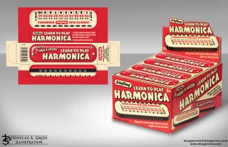 Learn Harmonica Package Design & Illustration