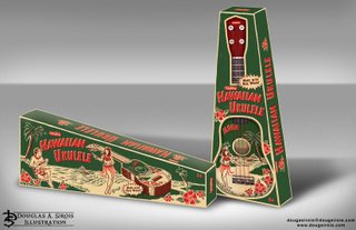 Hawaiian Ukulele Package Design & Illustration